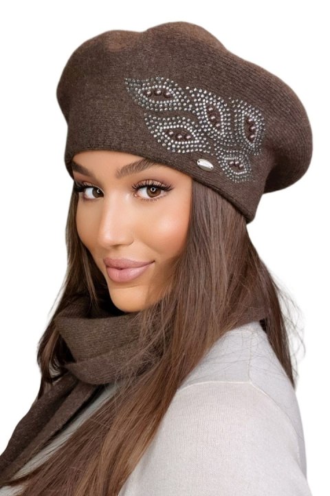 BERET DAMSKI HEIDI - BRĄZOWY 31, UNIWERSALNY, 31 KAMEA BERET DAMSKI HEIDI - BRĄZOWY 31, UNIWERSALNY, 31 KAMEA