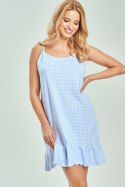 3524 KOSZULA DAMSKA HELENA S-XL - KRATKA NIEBIESKA, XL TARO