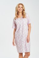 3541 KOSZULA DAMSKA ADRIA S-XL - KWIATY RÓŻ, S TARO
