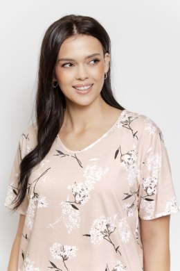 3555 KOSZULA DAMSKA FIORA 2XL-4XL - BEŻOWY, 2XL TARO