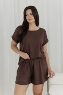 3565 PIŻAMA DAMSKA PALOMA 2XL-3XL - CZEKOLADA, 3XL TARO