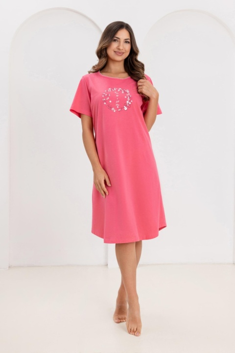 KOSZULA DAMSKA 176 W/26 - RÓŻOWY, XL, 3 REGINA