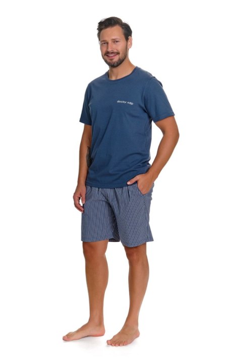 PIŻAMA MĘSKA PMB.7424 - DENIM_BLUE, L DOCTOR NAP