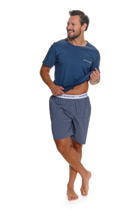 PIŻAMA MĘSKA PMB.7424 - DENIM_BLUE, L DOCTOR NAP