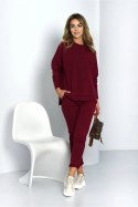 SPODNIE LENA - JASNY BEŻ MELANŻ, M, BM OFF PINK