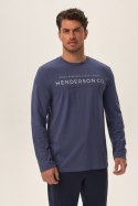 PIŻAMA MĘSKA JUMPER 41904 AW24 - NIEBIESKI-GRANAT, 2XL HENDERSON
