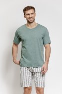 3581 PIŻAMA MĘSKA ALEX M-2XL - ZIELONY MELANŻ, 2XL TARO