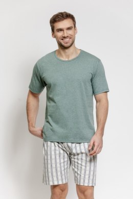 3581 PIŻAMA MĘSKA ALEX M-2XL - ZIELONY MELANŻ, L TARO
