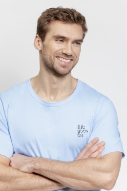 3582 PIŻAMA MĘSKA TEO M-2XL - NIEBIESKI, 2XL TARO
