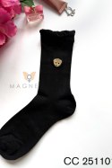 SKARPETKA APLIKACJA CC-251101 - BEIGE, UNI MAGNETIS