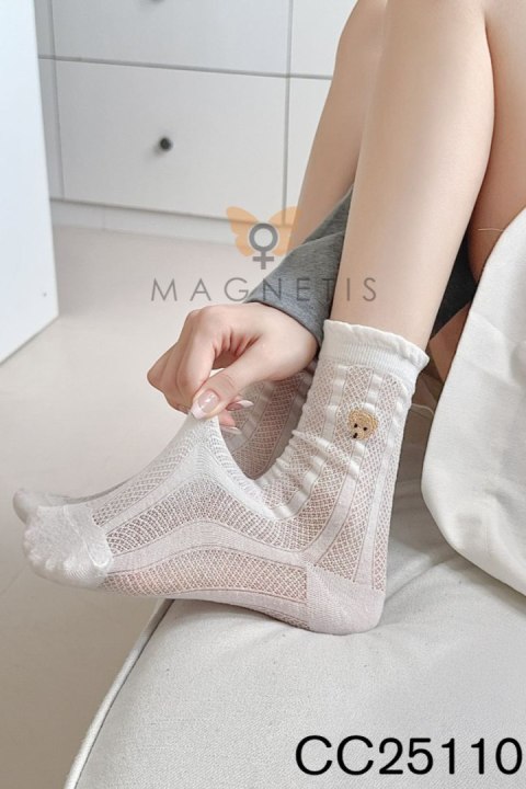 SKARPETKA APLIKACJA CC-251101 - BEIGE, UNI MAGNETIS