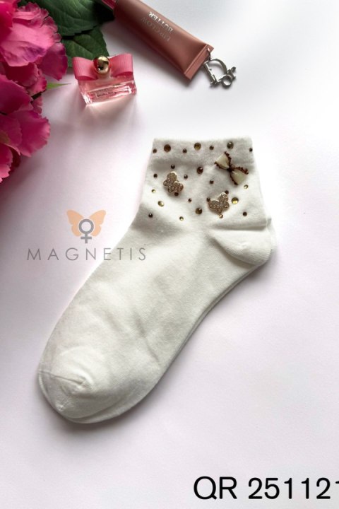 SKARPETKA APLIKACJA QR-251121 - BIANCO, UNI MAGNETIS