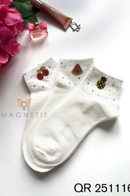 SKARPETKA APLIKACJA QR251116 01 - BIANCO, UNI MAGNETIS