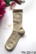 SKARPETKA APLIKACJA YN-251128 - BEIGE, UNI MAGNETIS