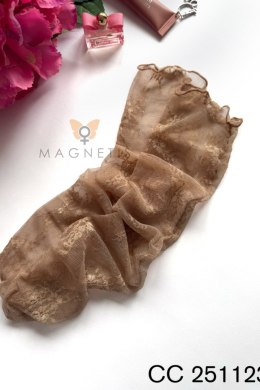 SKARPETKA AŻUR 26 - BEIGE, UNI MAGNETIS