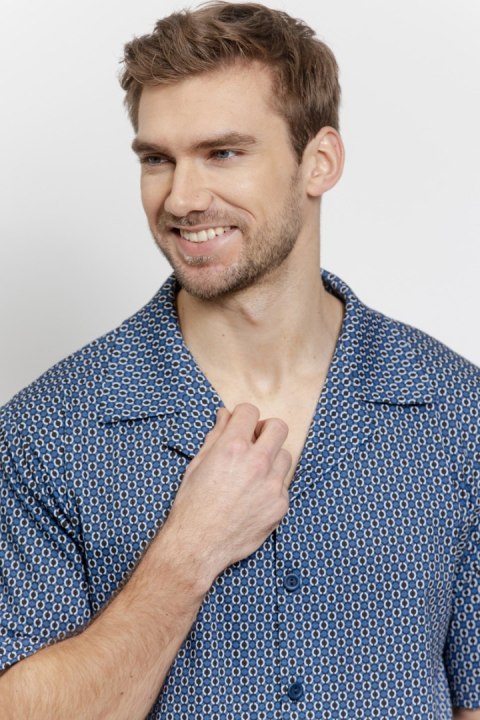 3584 PIŻAMA MĘSKA ROBIN M-2XL - GRANAT, M, 1 TARO