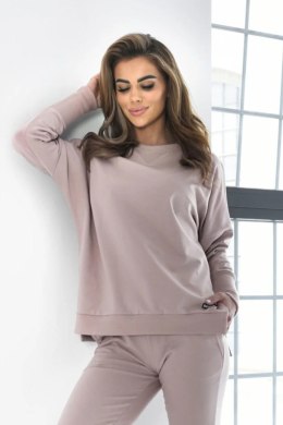 BLUZA ADELE - SZARY MELANŻ, S, SZM OFF PINK