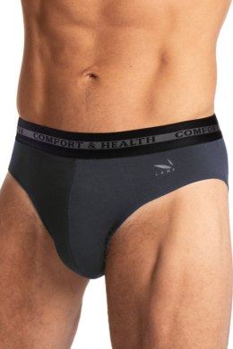 SLIPY MĘSKIE M-BAM890SD 2-PACK - CZARNY-SZARY, M LAMA