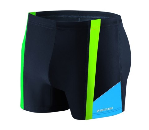 BOKSERKI KĄPIELOWE MĘSKIE BD 379 - CZARNY, XXL, 379 SESTO SENSO