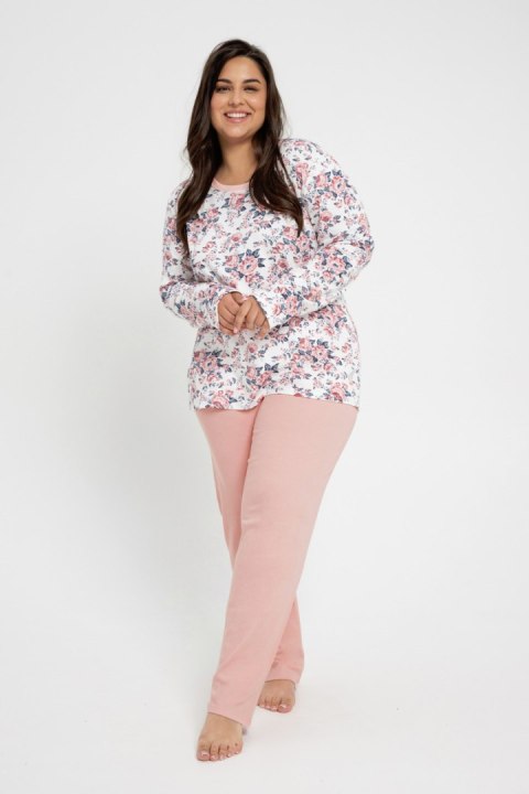 3021 PIŻAMA DAMSKA GARDENIA (INTERLOCK) 2XL-3XL - BIAŁY, 3XL TARO 3021 PIŻAMA DAMSKA GARDENIA (INTERLOCK) 2XL-3XL - BIAŁY, 3XL TARO