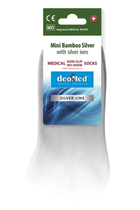 Skarp. MINI BAMBOO SILVER non-slip - BIAŁY, 43-46 JJW
