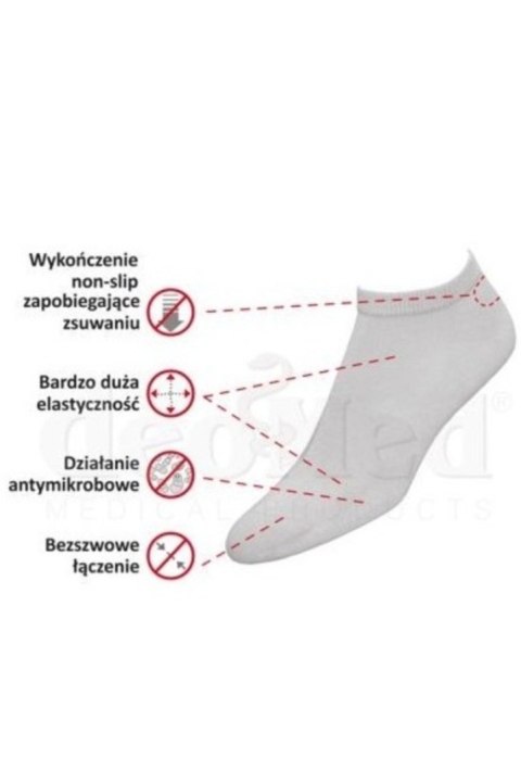 Skarp. MINI BAMBOO SILVER non-slip - BIAŁY, 43-46 JJW