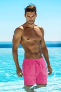 SZORTY PLAŻOWE MĘSKIE P1367 - PINK, M SESTO SENSO