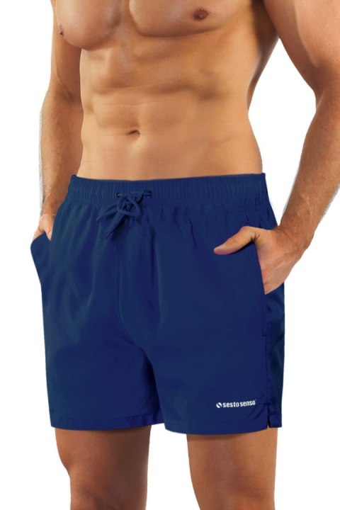SZORTY PLAŻOWE MĘSKIE P1367 - SEA BLUE, L SESTO SENSO