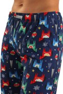 PIŻAMA MĘSKA 2643/01 - GRANATOWY, 2XL SESTO SENSO