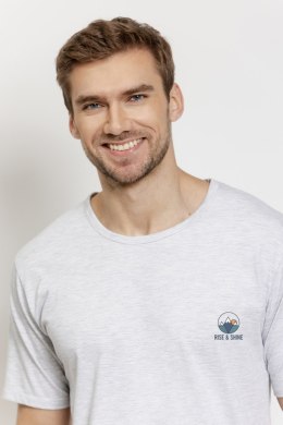3576 PIŻAMA MĘSKA GABRIEL S-2XL - CIEMNY MELANŹ, L, 1 TARO
