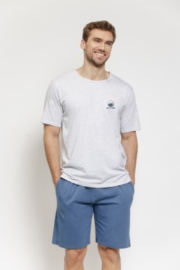 3576 PIŻAMA MĘSKA GABRIEL S-2XL - CIEMNY MELANŹ, S, 1 TARO