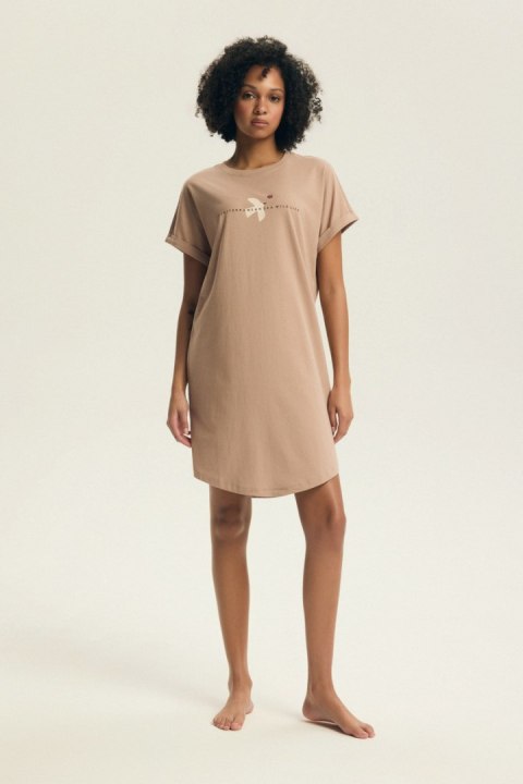 KOSZULA NOCNA ELUNA 44468 SS26 - BEŻOWY, XL HENDERSON LADIES