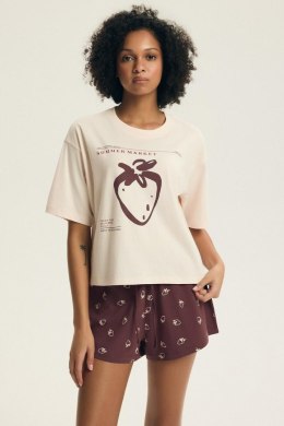 PIŻAMA DAMSKA EVIKA 44474 SS26 - RÓŻOWY-BURGUND, 2XL HENDERSON LADIES