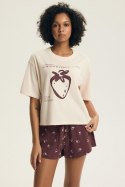 PIŻAMA DAMSKA EVIKA 44474 SS26 - RÓŻOWY-BURGUND, L HENDERSON LADIES
