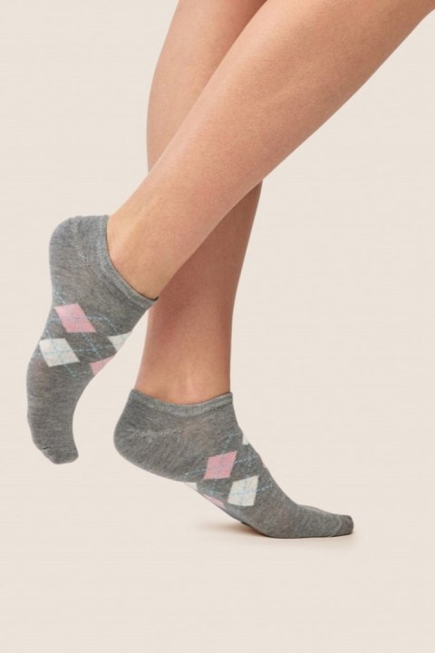 SKARPETKA BAWEŁNIANA SW/095 - CREAM, 35/38 GABRIELLA