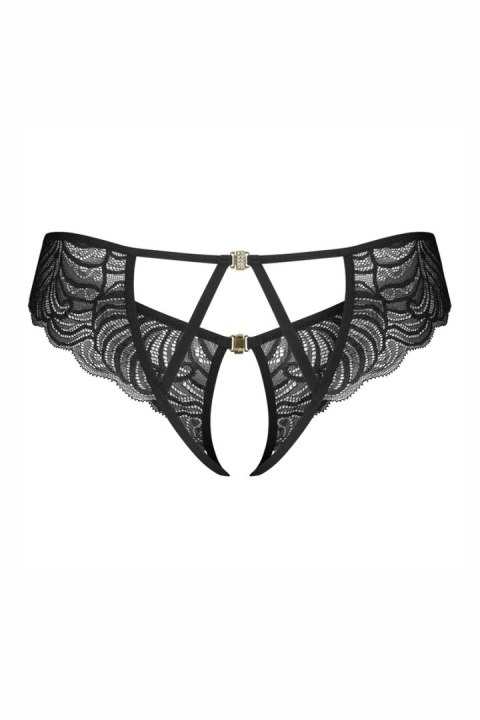 Divienne stringi otwarte - CZARNY, 2XL/3XL OBSESSIVE