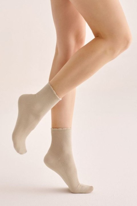 SKARPETKA BAWEŁNIANA SW/098 - BIANCO, 35/38 GABRIELLA