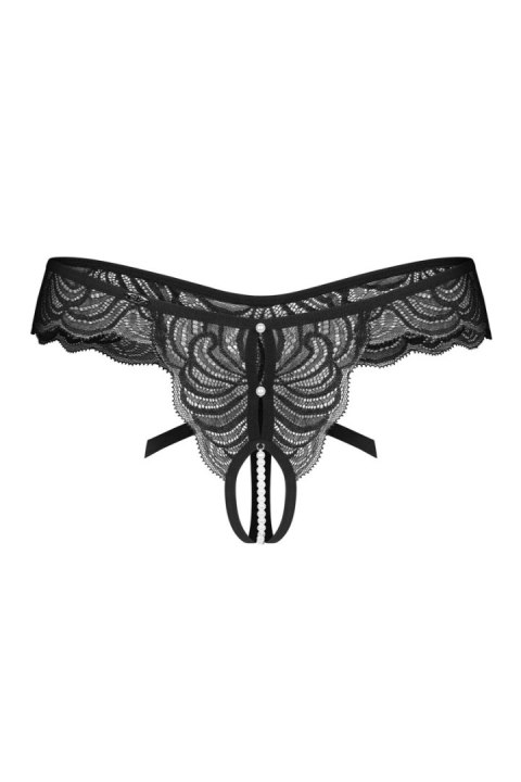 Trinise stringi otwarte - CZARNY, L/XL OBSESSIVE