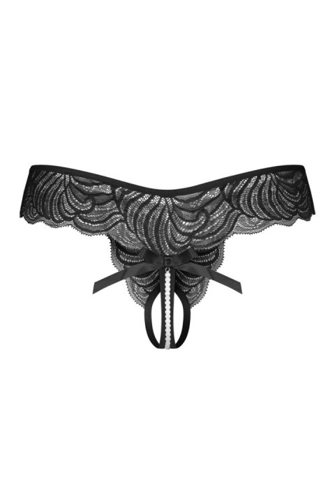 Trinise stringi otwarte - CZARNY, L/XL OBSESSIVE