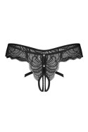 Trinise stringi otwarte - CZARNY, S/M OBSESSIVE