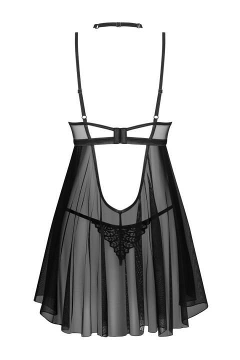 DONARELLA BABYDOLL I STRINGI - CZARNY, XS/S OBSESSIVE