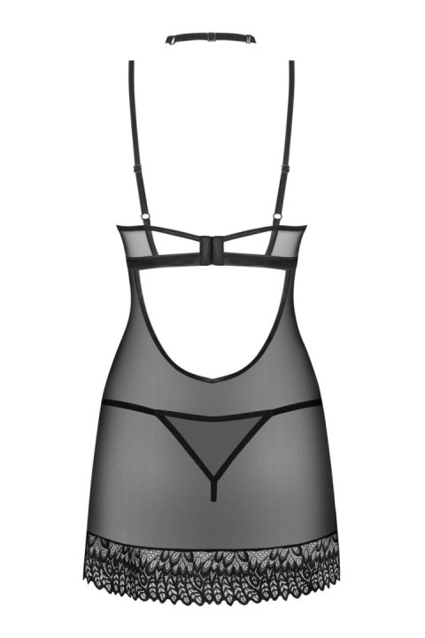 DONARELLA KOSZULKA I STRINGI - CZARNY, XL/2XL OBSESSIVE
