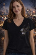 BLUZKA PURETE - CZARNY, 36, CZA OFF PINK
