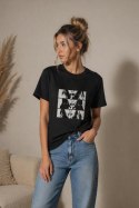 BLUZKA SECRET - CZARNY, S, CZA OFF PINK