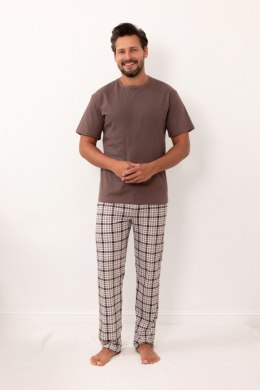 PIZAMA MĘSKA 6002 BIG L/26 - BRĄZOWY, 3XL, 2 REGINA