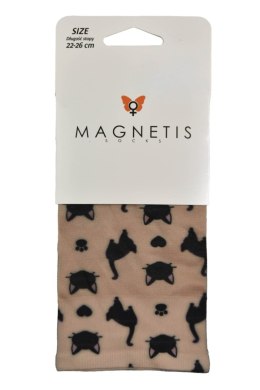 SKARPETKA WZÓR 217 - BEIGE, UNI MAGNETIS