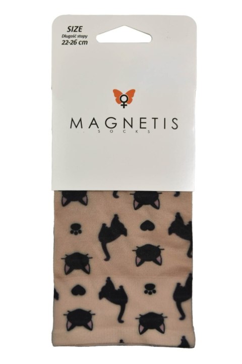 SKARPETKA WZÓR 217 - BEIGE, UNI MAGNETIS