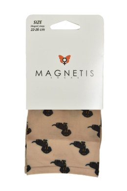 SKARPETKA WZR 281 - BEIGE, UNI MAGNETIS