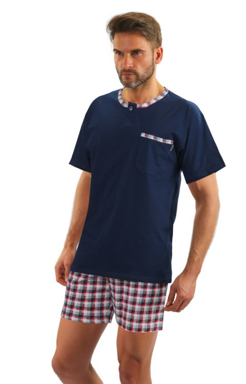PIŻAMA MĘSKA KR RĘKAW JASIEK - GRANAT, 2XL SESTO SENSO PIŻAMA MĘSKA KR RĘKAW JASIEK - GRANAT, 2XL SESTO SENSO