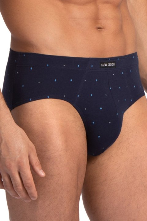 SLIPY MĘSKIE CLASIC M-1077CL 3XL-4XL 2PACK - GRANATOWY-SZARY, XXXL LAMA